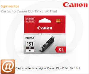 6477B001AA - Cartucho de tinta original Canon CLI-151xL BK 11ml